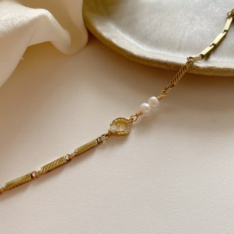 小東京- 珍珠 黃銅手鍊