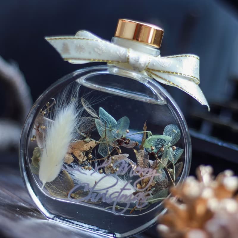 聖誕風浮游花 乾燥花 擺飾 聖誕交換禮物