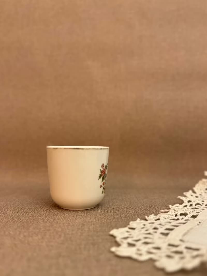 40058 法國古董手繪瓷杯