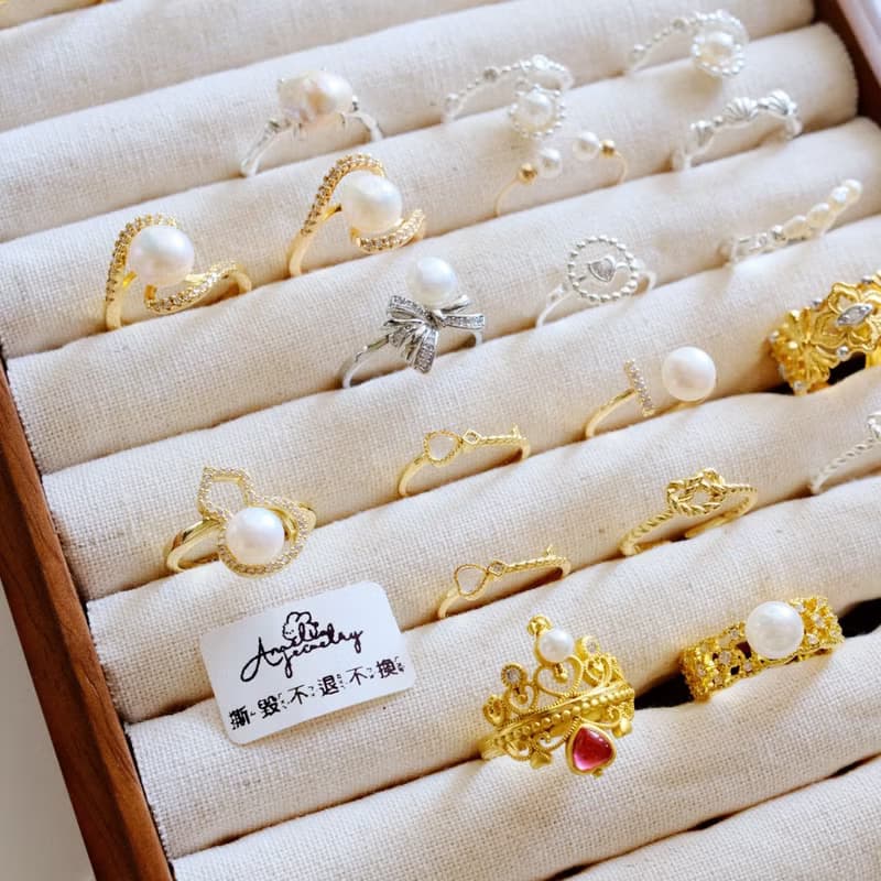 Amelia Jewelry丨戒指合輯丨水晶戒指丨淡水珍珠戒指丨鑲嵌丨繞線
