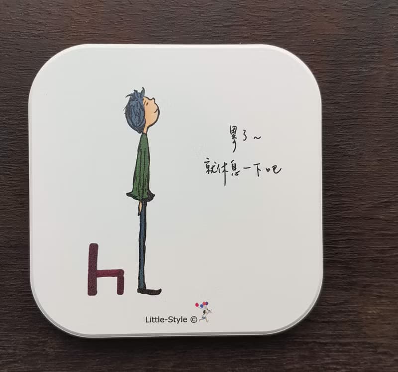 吸水杯墊-後面有我在