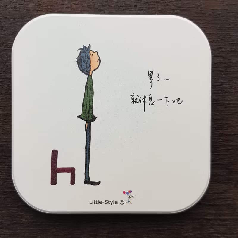 吸水杯墊-後面有我在