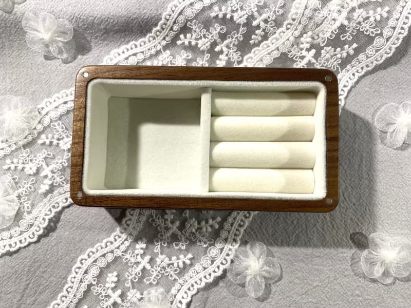 小巾繡木首飾盒 飾品收納盒 刺繡 矢羽綉