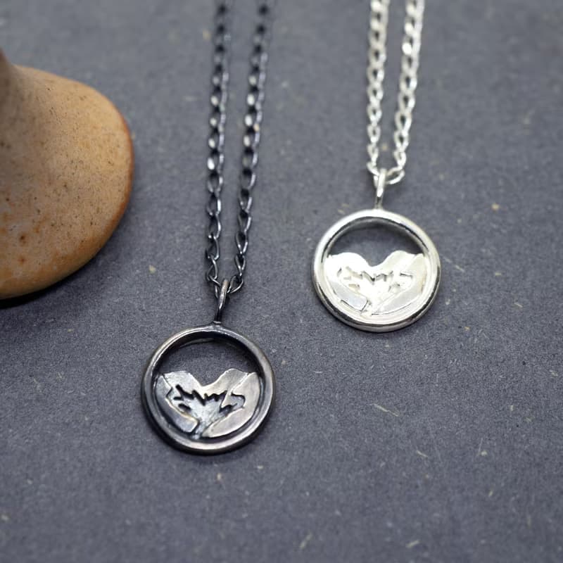 台灣百岳【迷你雪山圈谷】925純銀手工項鍊 送禮 情人節禮物