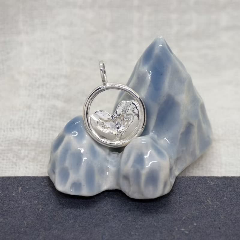 台灣百岳【迷你雪山圈谷】925純銀手工項鍊 送禮 情人節禮物