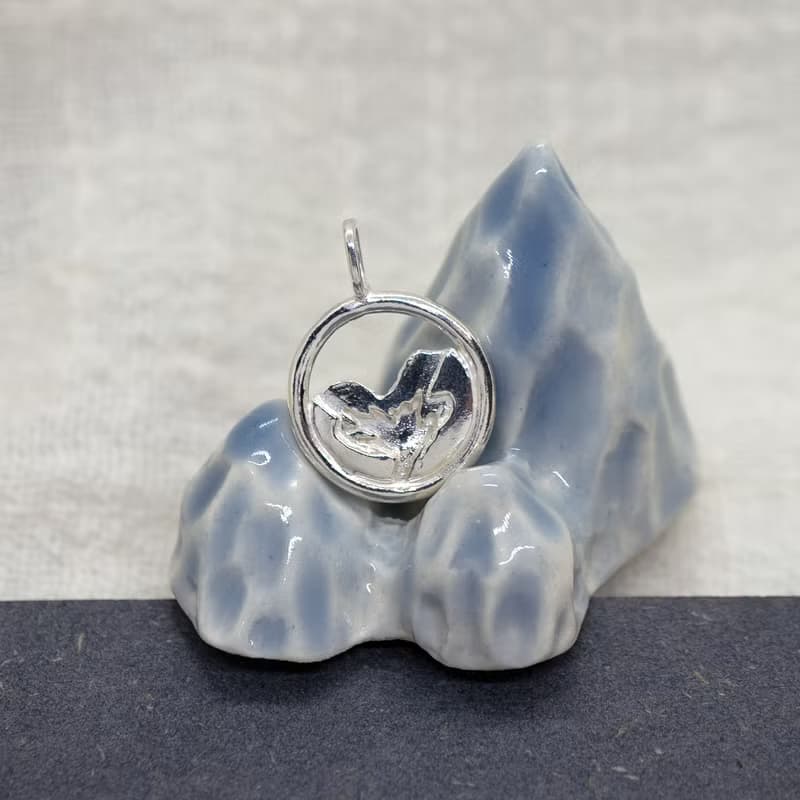 台灣百岳【迷你雪山圈谷】925純銀手工項鍊 送禮 情人節禮物