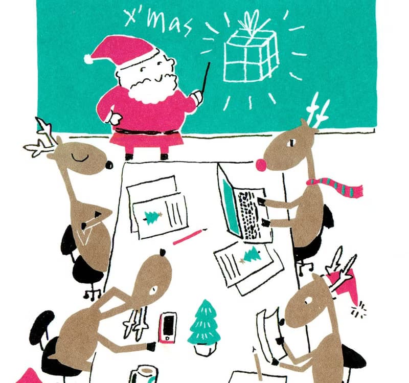 聖誕卡-2019聖誕明信片6號 : 聖誕會議 Christmas Plan