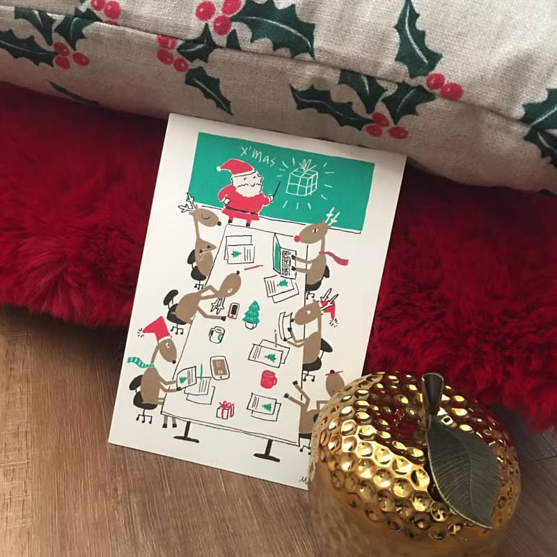 聖誕卡-2019聖誕明信片6號 : 聖誕會議 Christmas Plan