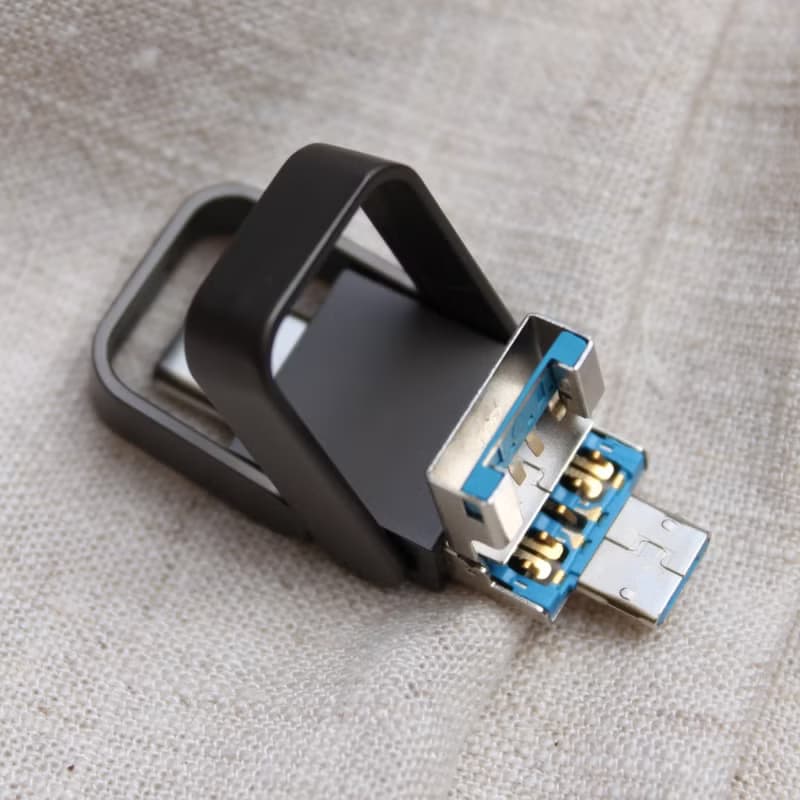金屬框OTG隨身碟 質感灰64GB