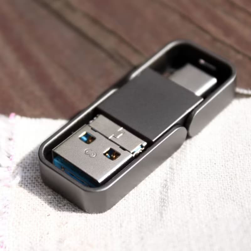 金屬框OTG隨身碟 質感灰64GB