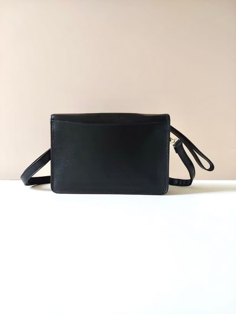 【初夏優惠】中古二手Celine黑色皮革側背斜孭包單肩手提袋小包