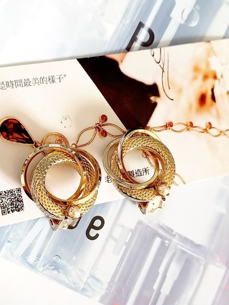 vintage jewelry  典雅都會麗人風格 夾式耳環