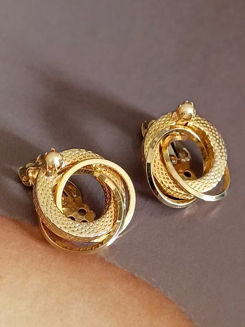 vintage jewelry  典雅都會麗人風格 夾式耳環