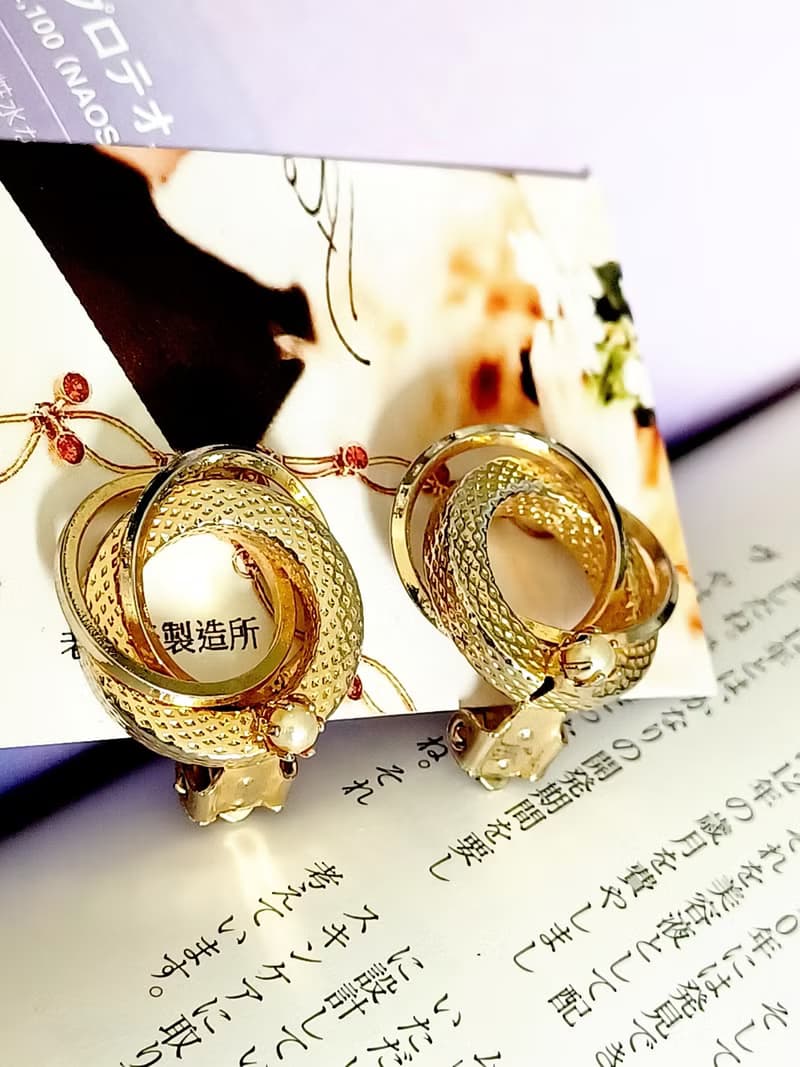 vintage jewelry  典雅都會麗人風格 夾式耳環