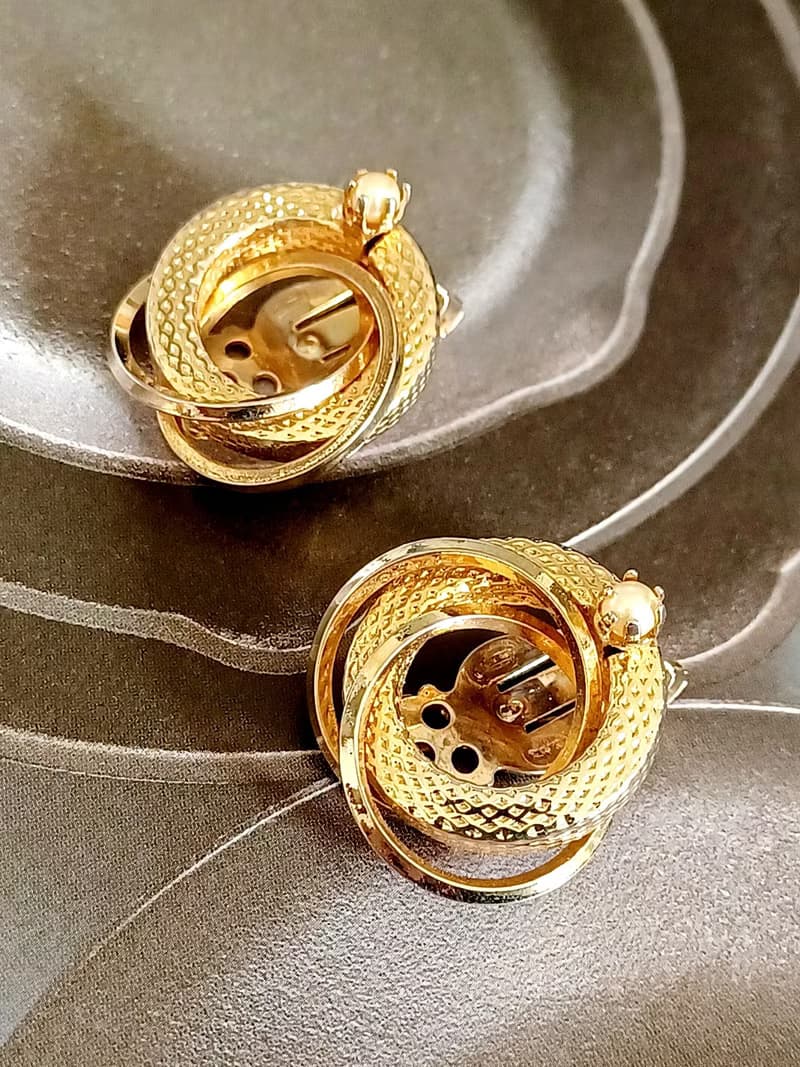 vintage jewelry  典雅都會麗人風格 夾式耳環