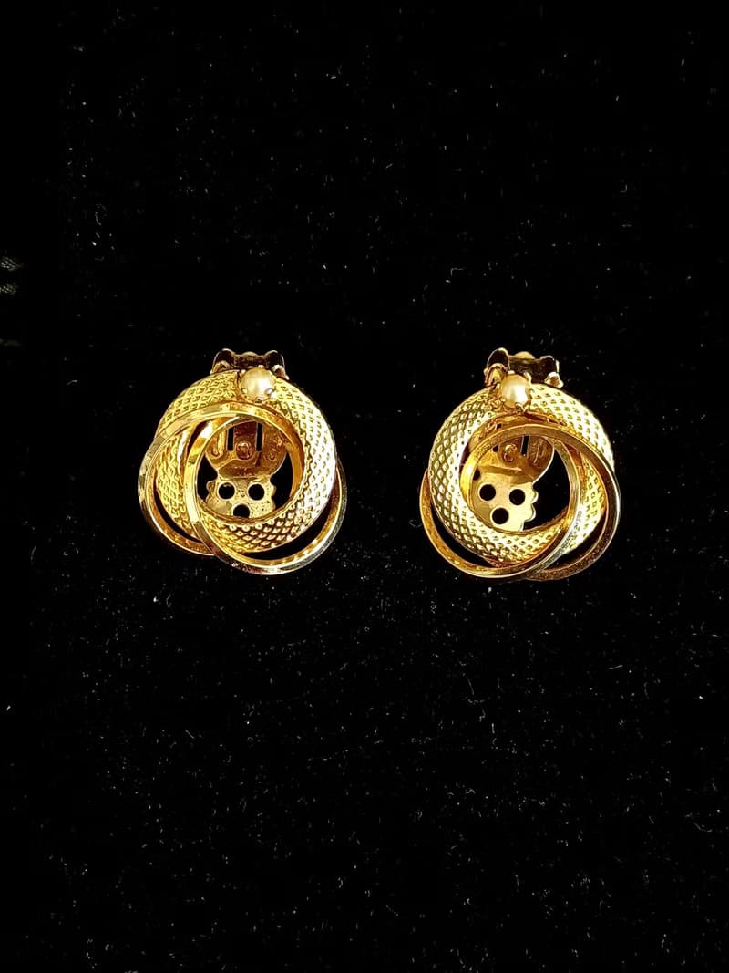 vintage jewelry  典雅都會麗人風格 夾式耳環