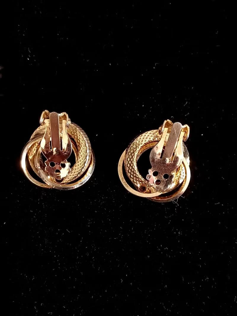 vintage jewelry  典雅都會麗人風格 夾式耳環