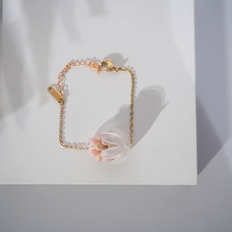 日本初桜開限定系列 | 18K玫瑰金櫻花手錬 | SAKURA 串珠手工飾品