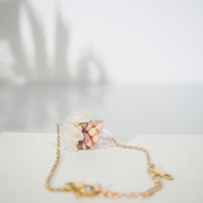 日本初桜開限定系列 | 18K玫瑰金櫻花手錬 | SAKURA 串珠手工飾品