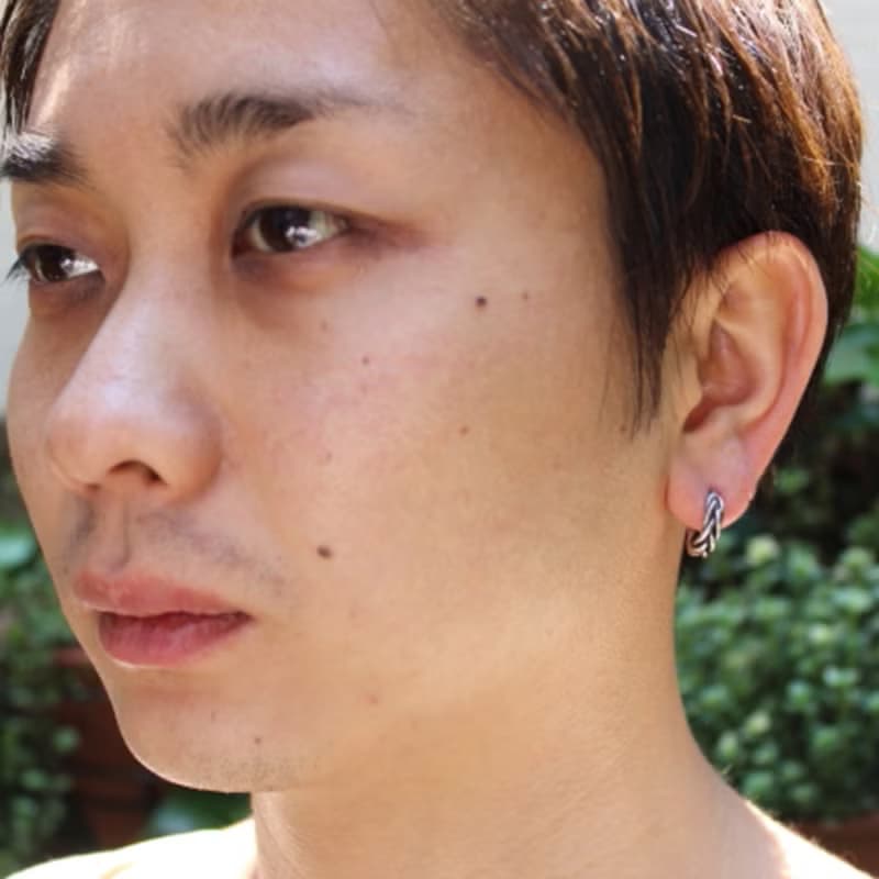 silver925 ピアス -Growing Pierce- (1P)　イヤリング　スターリングシルバー　フープピアス　日本