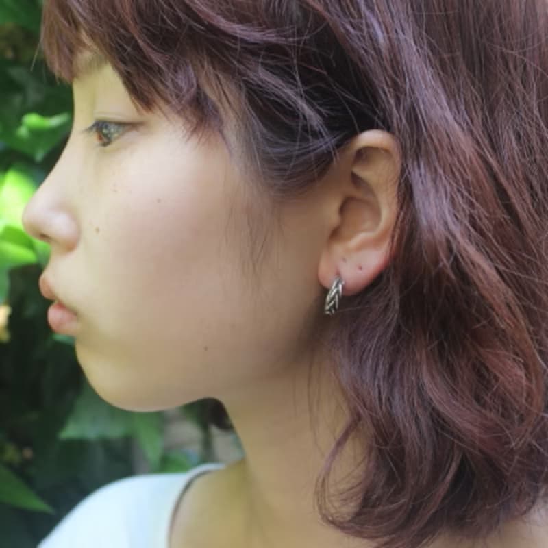 silver925 ピアス -Growing Pierce- (1P)　イヤリング　スターリングシルバー　フープピアス　日本