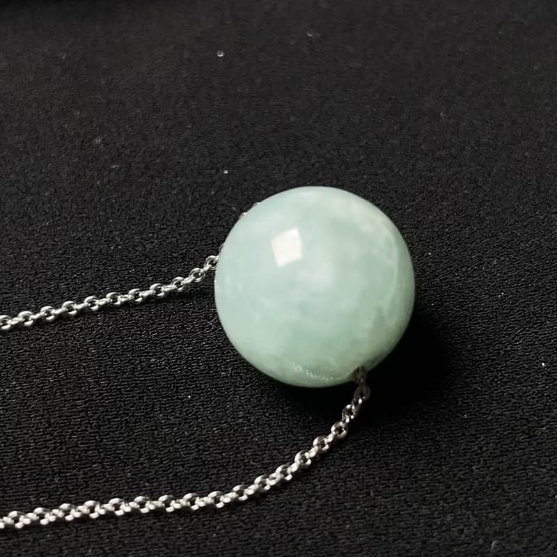 冰糯綠翡翠圓珠項鍊 | 天然緬甸玉翡翠A貨 | 送禮