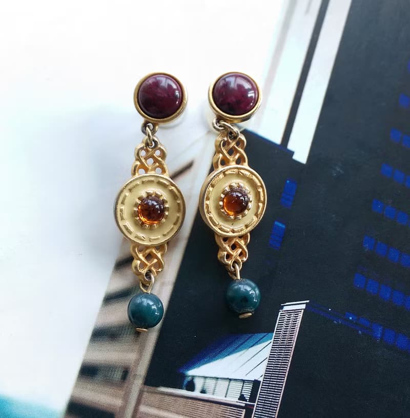 Vintage Jewelry 西洋古董飾品 啞光 典雅 針式耳環