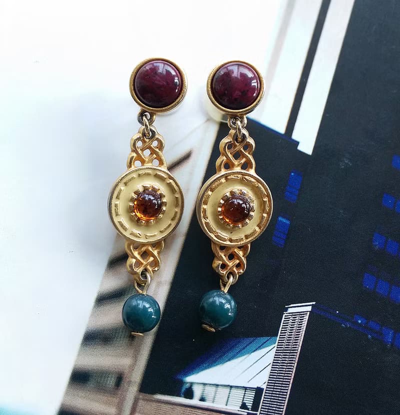 Vintage Jewelry 西洋古董飾品 啞光 典雅 針式耳環
