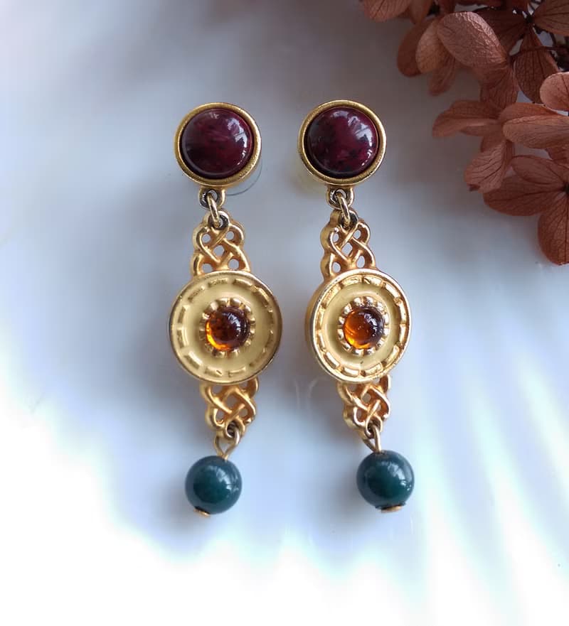 Vintage Jewelry 西洋古董飾品 啞光 典雅 針式耳環