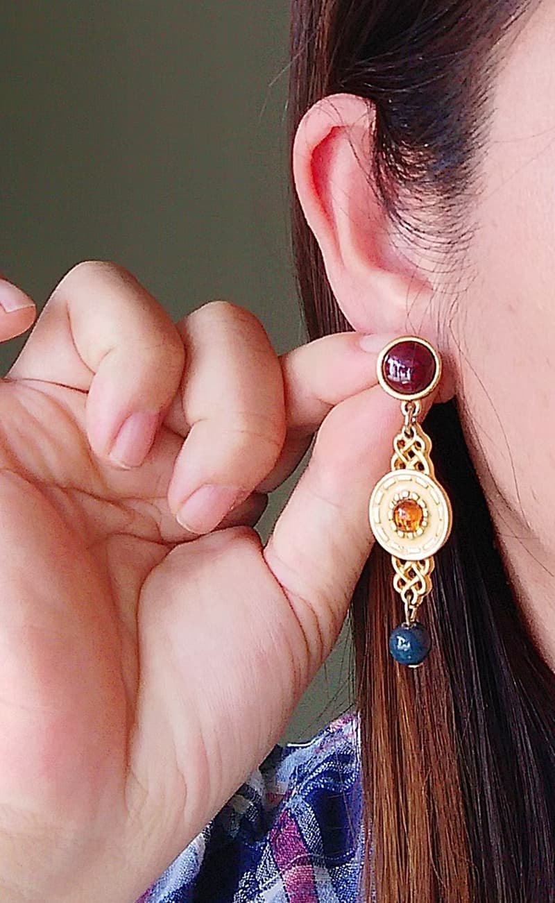 Vintage Jewelry 西洋古董飾品 啞光 典雅 針式耳環