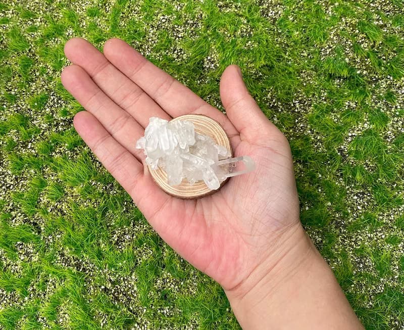 天然冰透體小白水晶簇 白水晶 家居 辦公室 療癒 消磁 能量 擺件