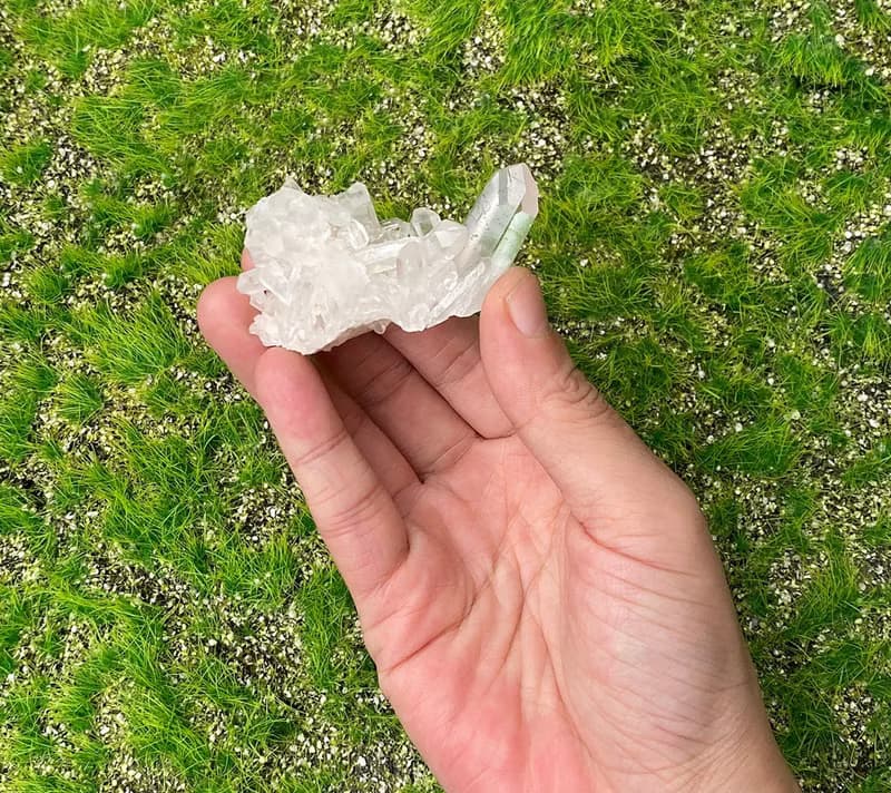 天然冰透體小白水晶簇 白水晶 家居 辦公室 療癒 消磁 能量 擺件