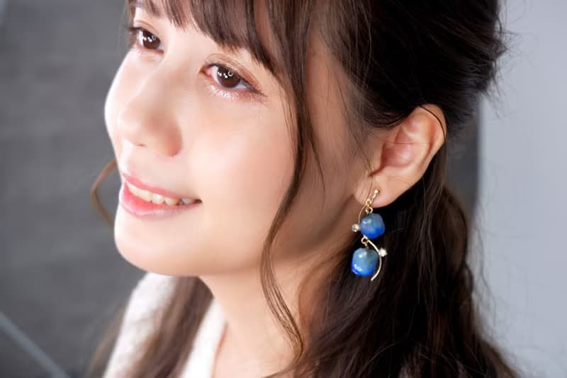 可選顏色　真玫瑰耳環 乾燥花