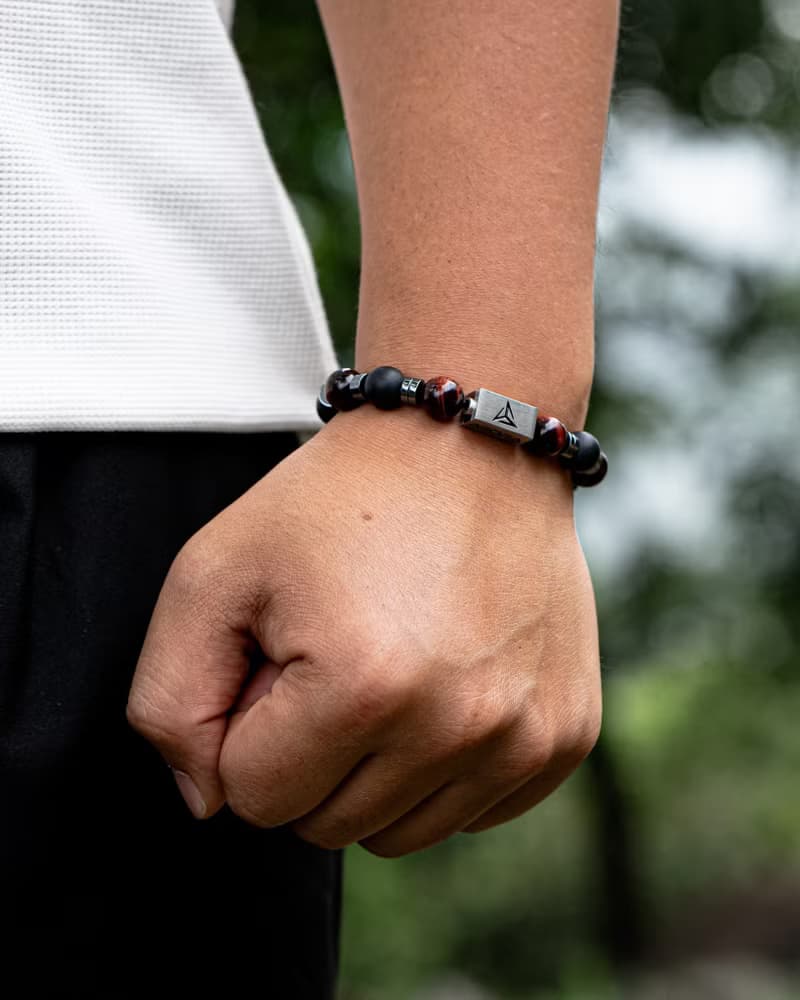 【熔岩】 |  火山石 | 紅虎眼石 | 水晶手鍊