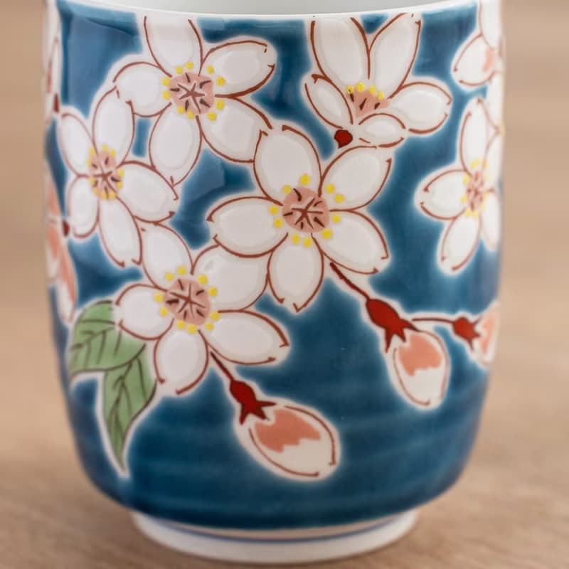 四季系列 櫻花湯吞杯 /九谷青郊窯