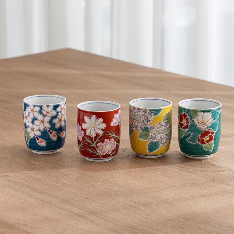 四季系列 櫻花湯吞杯 /九谷青郊窯
