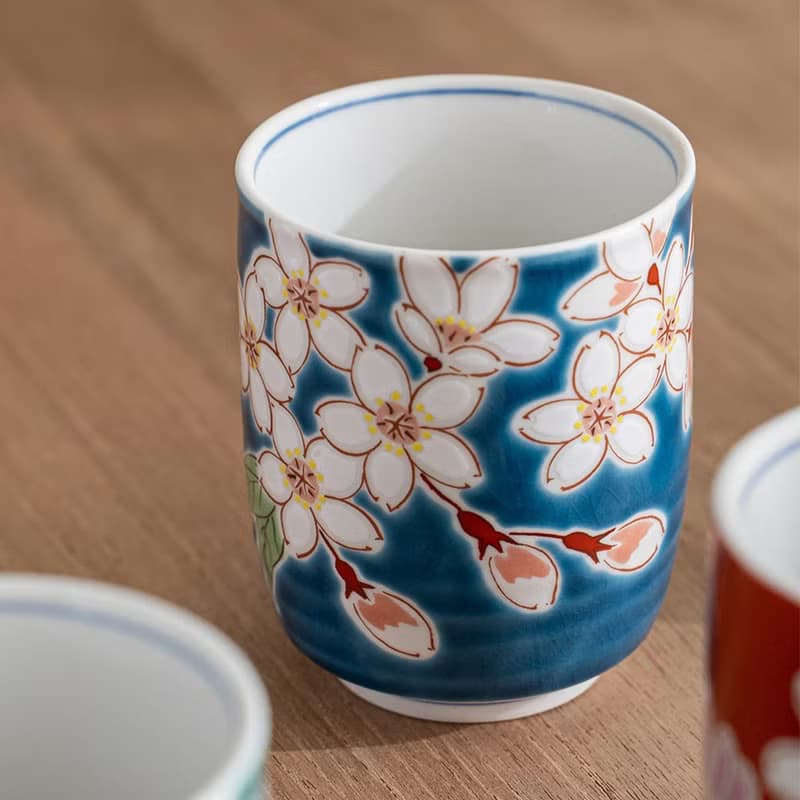 四季系列 櫻花湯吞杯 /九谷青郊窯