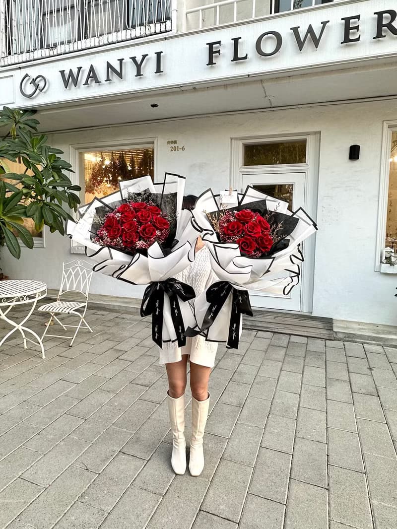 法式紅玫瑰大花束 乾燥花 永生花 求婚 婚禮 婚紗攝影 情人節