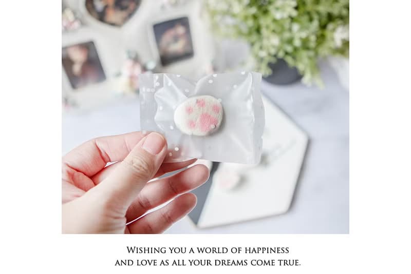 點點磨砂袋裝－貓掌棉花糖單入  | 送客喜糖 生日分享 candybar