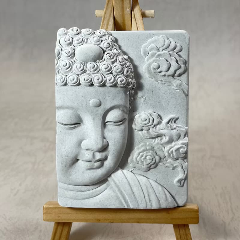 清水模軟裝設計 佛像擺飾(十四)香氛擺件 水泥軟裝 附木架