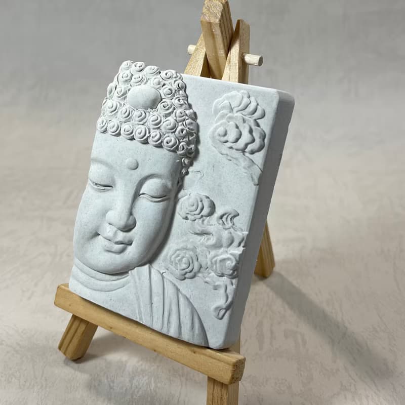 清水模軟裝設計 佛像擺飾(十四)香氛擺件 水泥軟裝 附木架