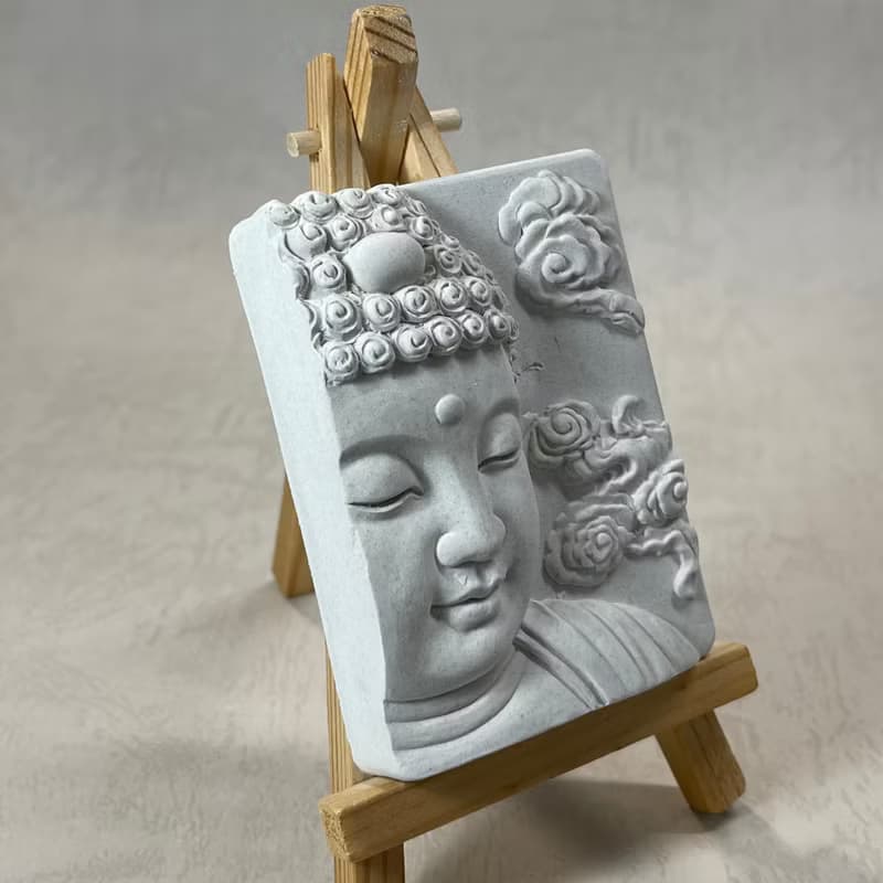 清水模軟裝設計 佛像擺飾(十四)香氛擺件 水泥軟裝 附木架