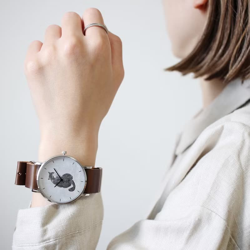 はちわれねこの腕時計