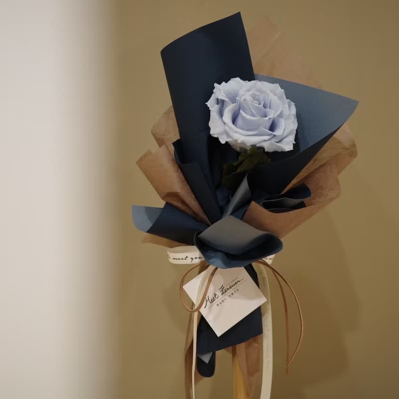 【遇見恆久】一心一意單朵進口永生玫瑰花束 情人節花束 共4款