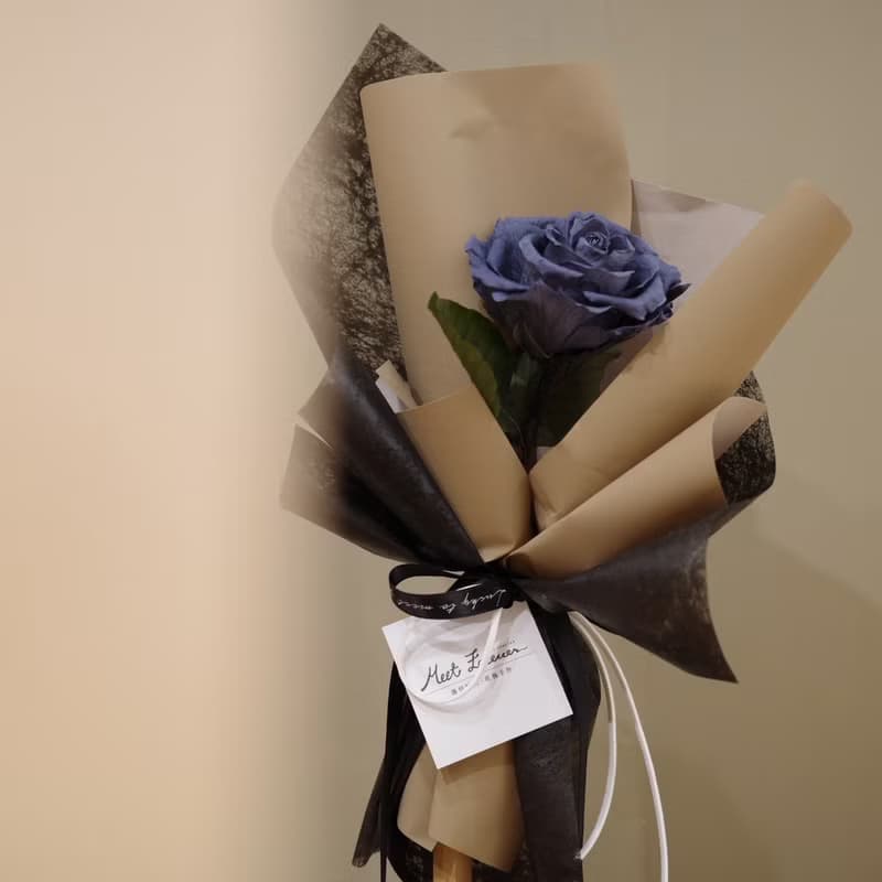 【遇見恆久】一心一意單朵進口永生玫瑰花束 情人節花束 共4款