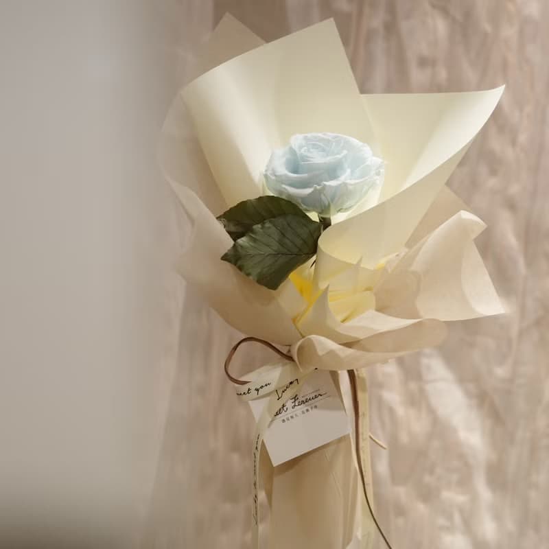【遇見恆久】一心一意單朵進口永生玫瑰花束 情人節花束 共4款