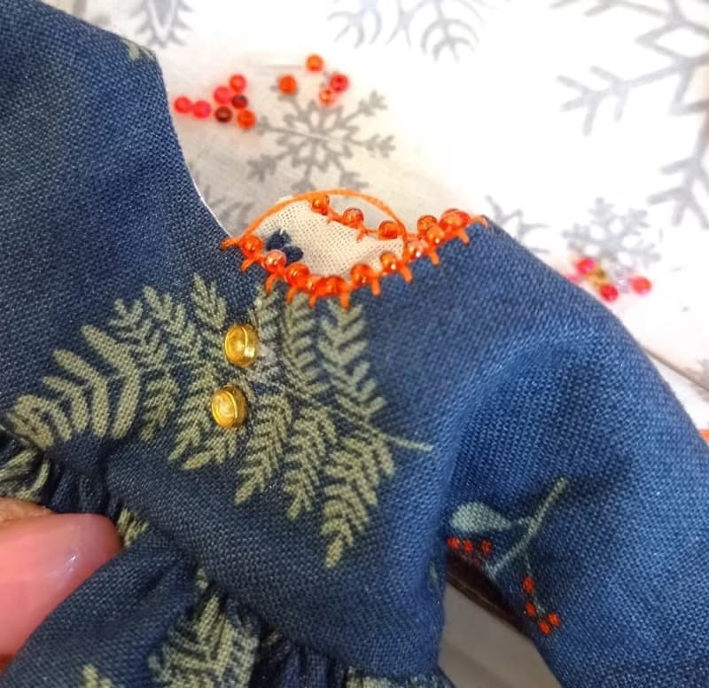 Interior doll little witch, gift for collector, Halloween gift, handmade doll