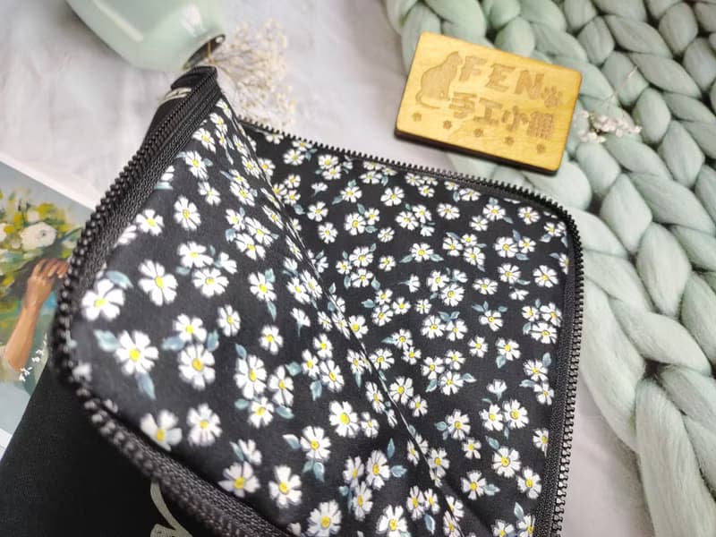 森林系列-日本棉布森林北長尾山雀L型拉鍊袋加鋪棉-電子書保護套