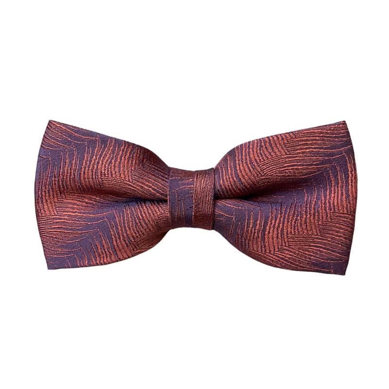 葉脈紋紅紫領結