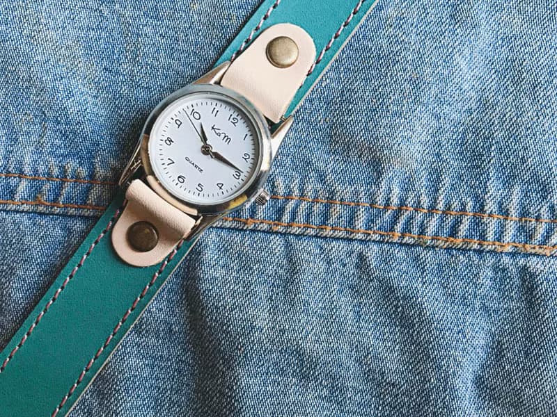 STITCH　爽やかな夏の味チョコミントカラー　ステッチラン腕時計　ワンタッチ着脱OK　SRW-TBW-PA